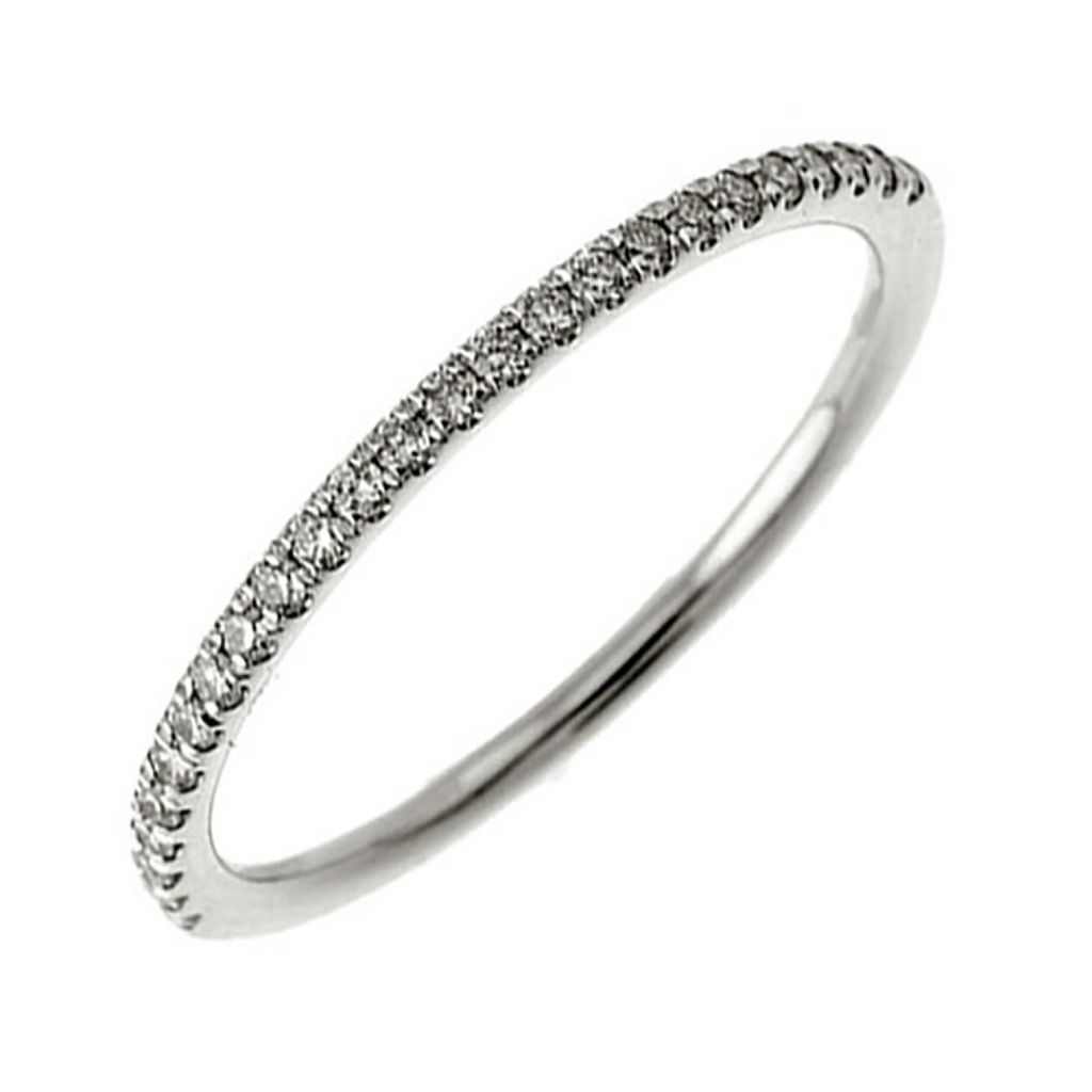 Lady's White 14 Karat Wedding Band 25 0.143tw Round I1 Diamonds Finish: Polished
Gender: Ladies