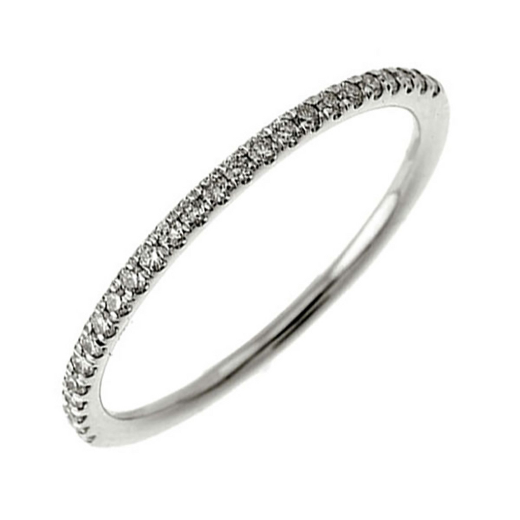Lady's White 14 Karat Wedding Band 25 0.143tw Round I1 Diamonds Finish: Polished
Gender: Ladies