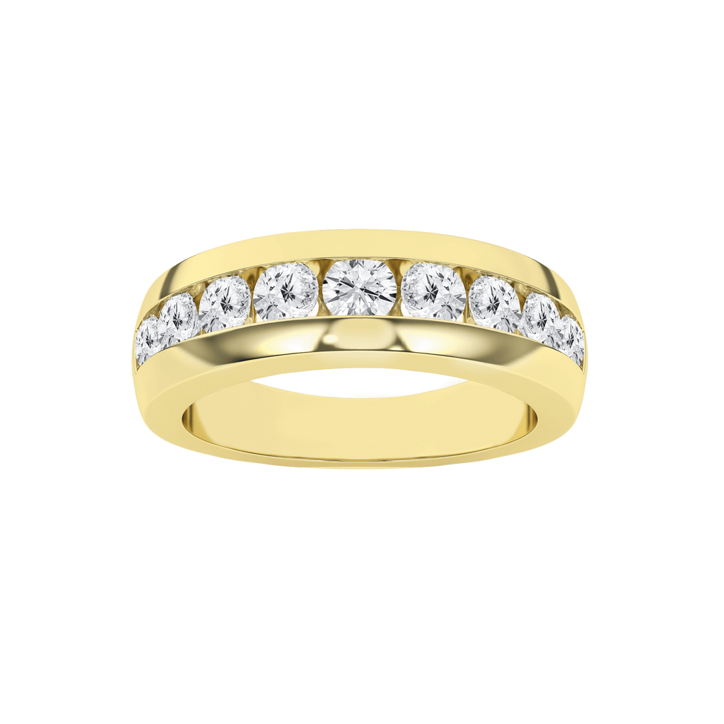 Gent's Yellow 14 Karat Ring 9 = 1.50tw Round E/F VS Lab Grown Diamonds