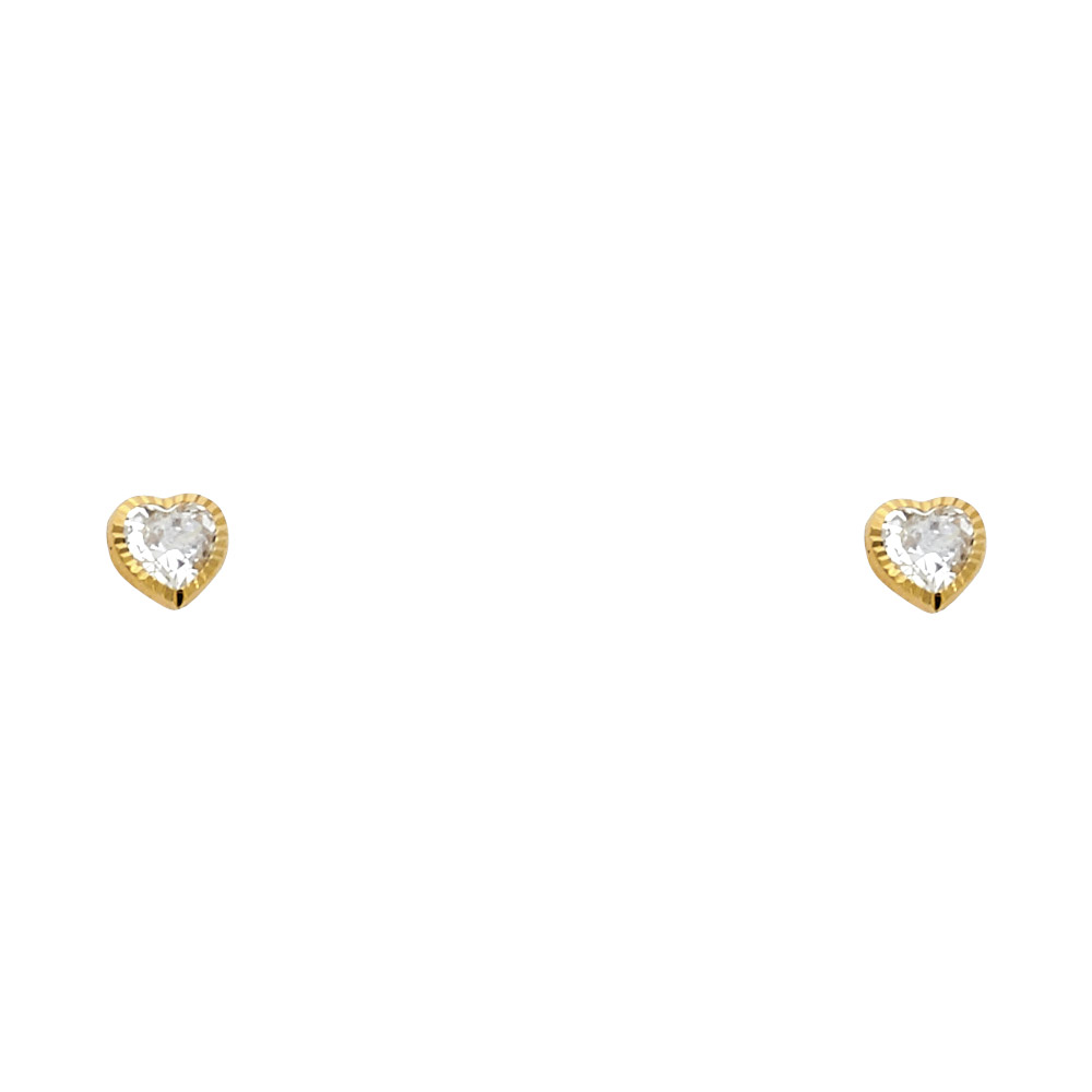 Lady's 14 Karat Heart Earrings Length 4 Style: Fancy
Finish: Polished