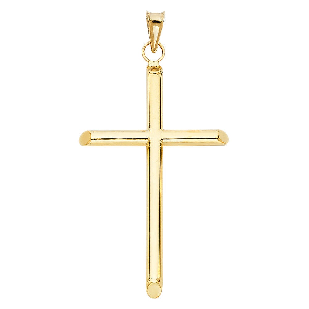 14 Karat Hollow Cross Charm Color: Yellow
Gender: Gentlement