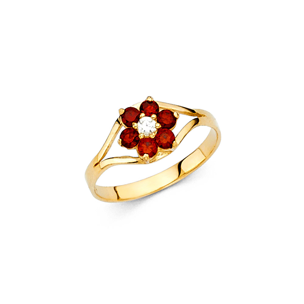 Yellow 14 Karat June Baby Ring Finish: polished
Length: 6"