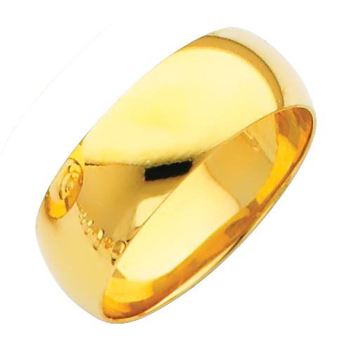 Gent's Yellow 14 Karat Wedding Band Sz 11 7mm