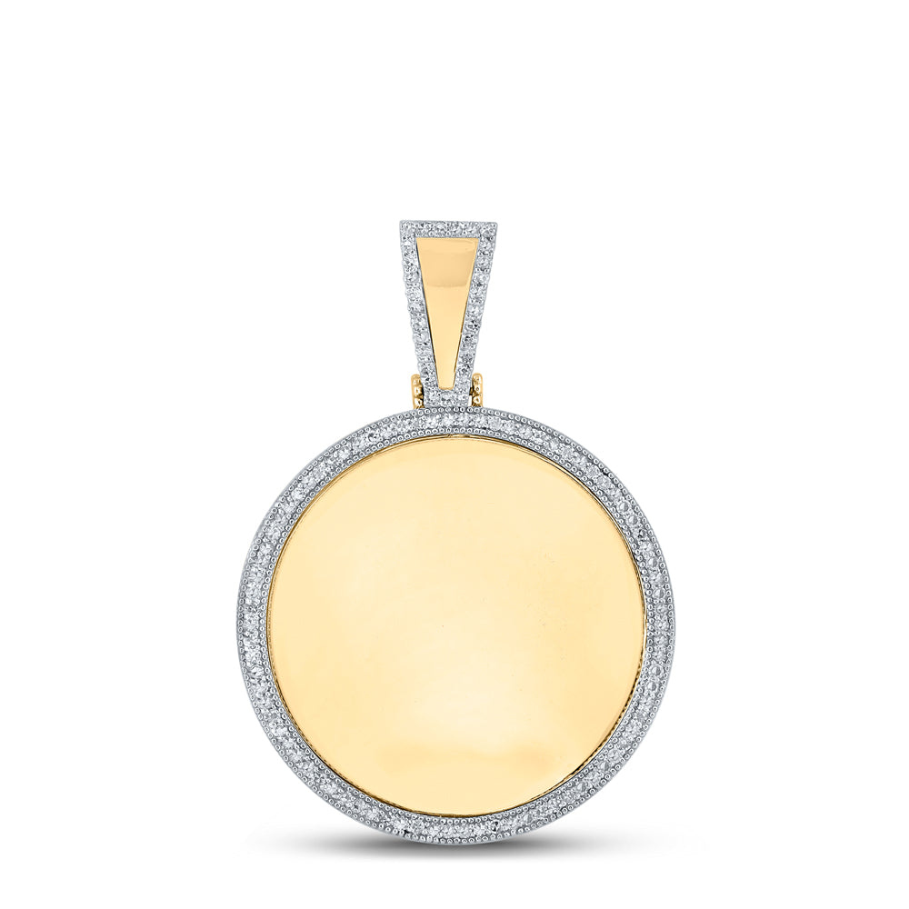 14 Karat memory round Charm Length 32.9 0.63tw Round Diamonds Color: Y