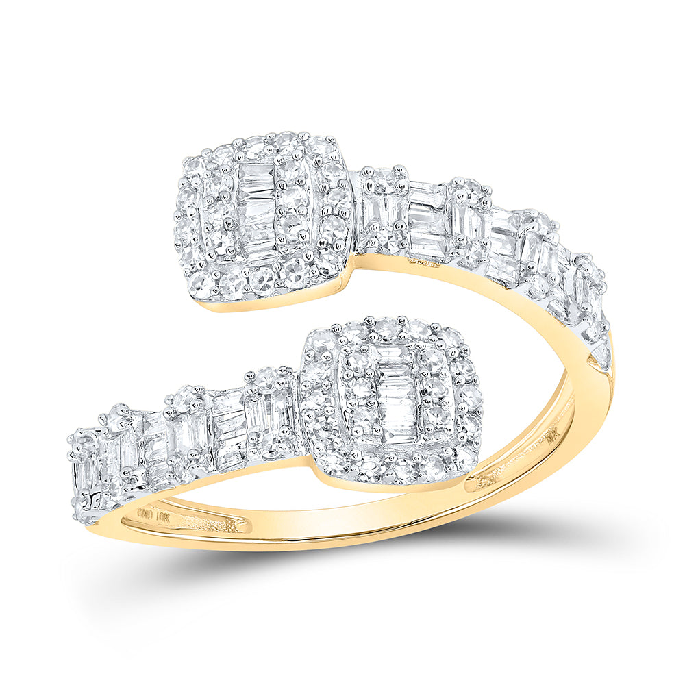Lady's 10 Karat Fashion Ring Size 7 0.63tw Round Diamonds Color: Yello