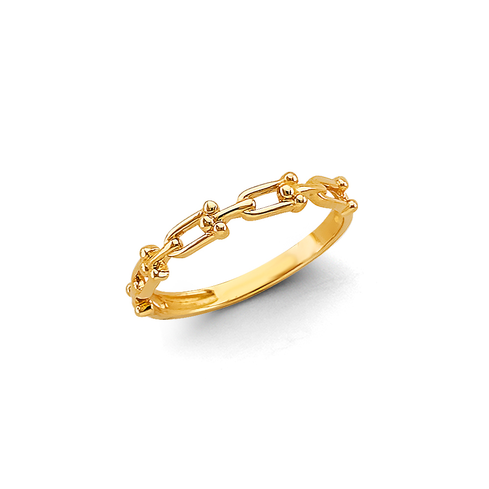 Lady's Yellow 14 Karat Stackable Link Ring