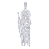 Silver Pendant Moissanite 2.30Ctw