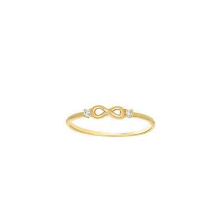 Lady's Yellow 10 Karat InfinityRing Length 2.8