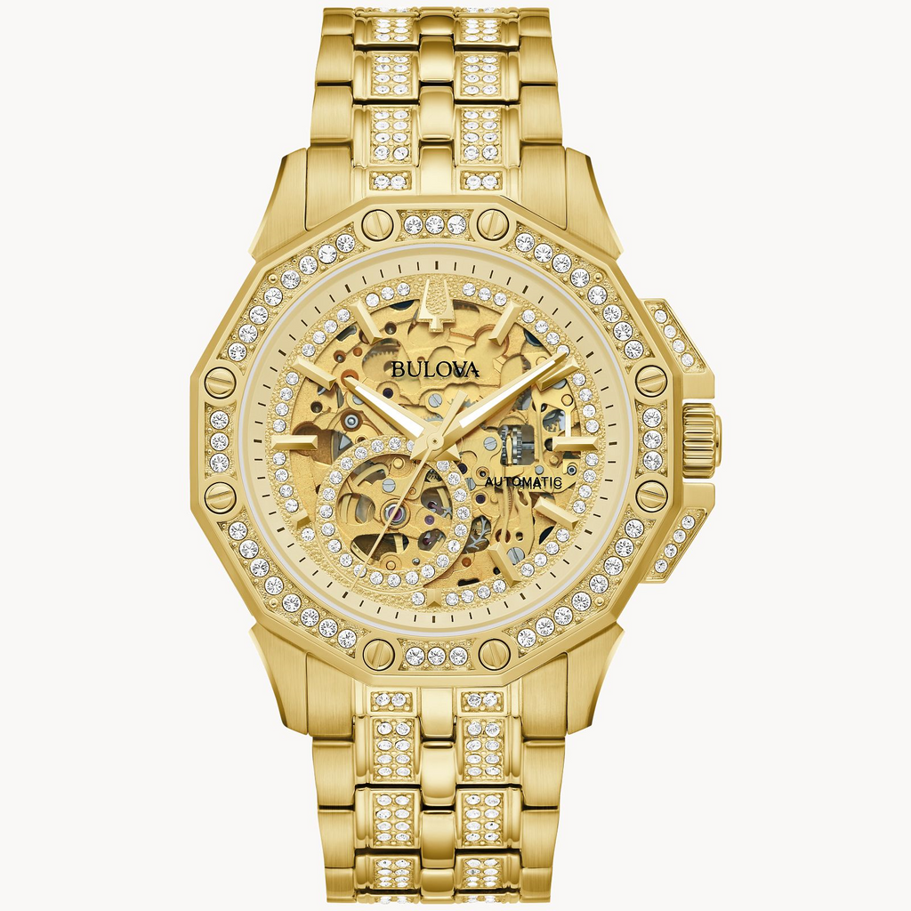 Watch Style: Crystal Automatic
Metal: Stainless Steel
Color: Yellow