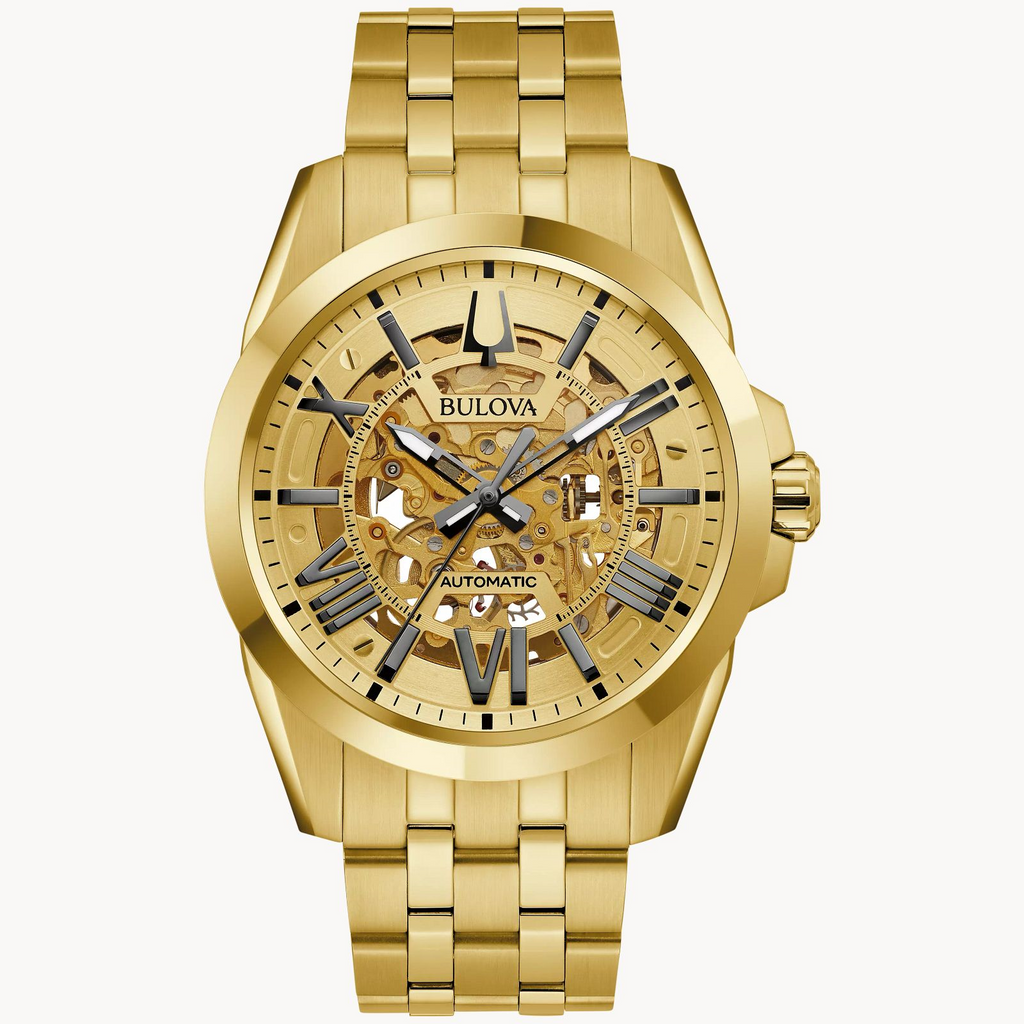 watch style: automatic
metal: stainless steel
color: yellow
finish: