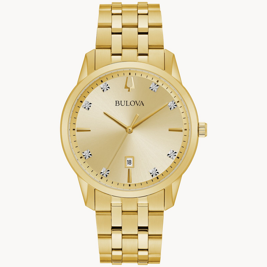 Watch Style: Diamond dial Sutton
Metal: Stainless Steel
Color: Yello