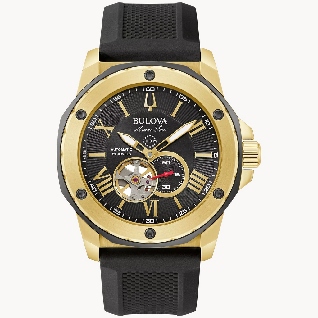 Watch Style: Marine Star Automatic
Metal: Rubber
Color: Black
Finis