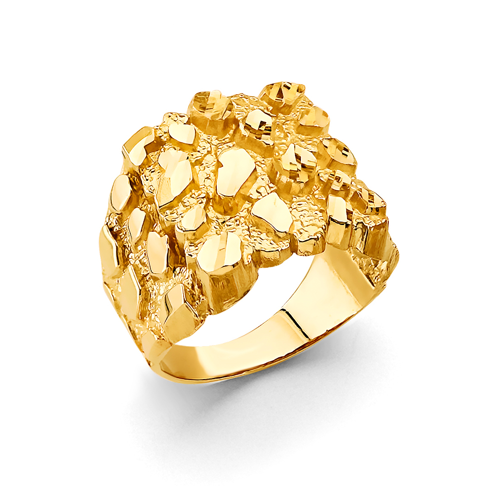 Gent's Yellow 14 Karat Nugget Ring Style: Fashion
Gender: Gentlement