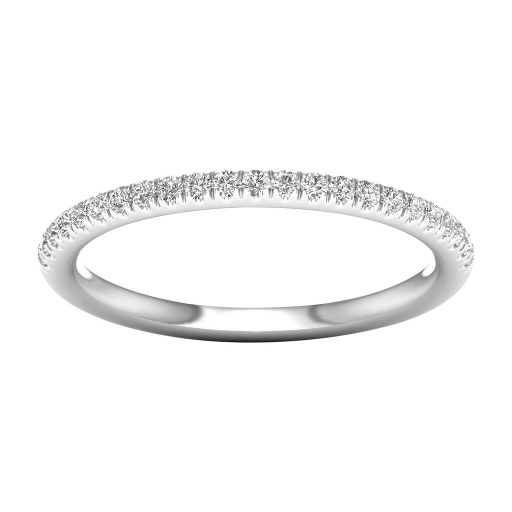 Lady's White 14 Karat Lab Grown Diamond Band 23 = 0.067TWT Round E/F V