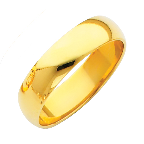 Gent's Yellow 14 Karat Wedding Band 5mm size 10