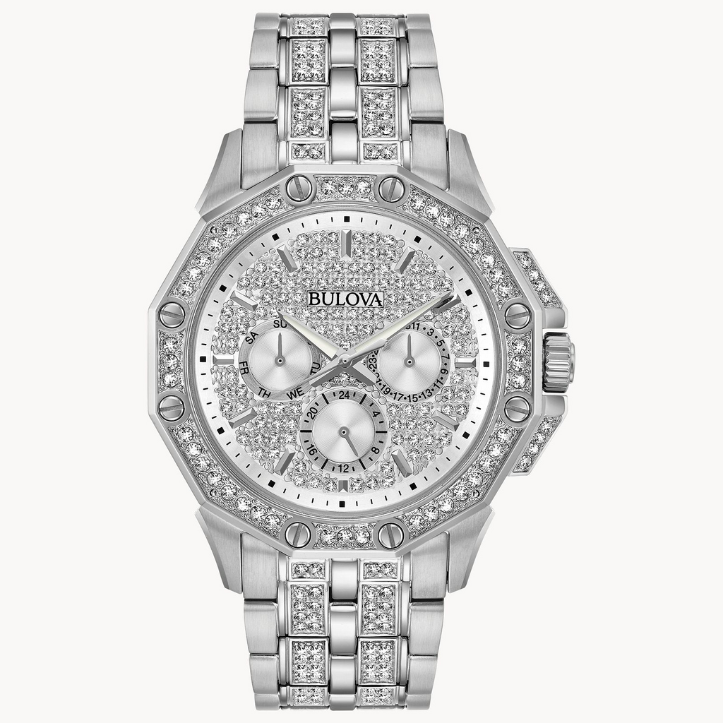 Watch Style: Crystal Octava
Metal: Stainless Steel
Color: White
Fin