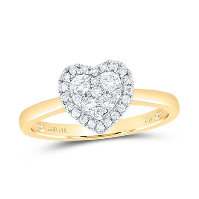 Lady's Yellow 14 Karat Fashion Ring 0.333tw Round Diamonds Gender: Lad