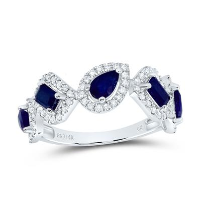 Lady's White 14 Karat Fashion Ring 0.333tw Round Diamonds
0.75tw Vari