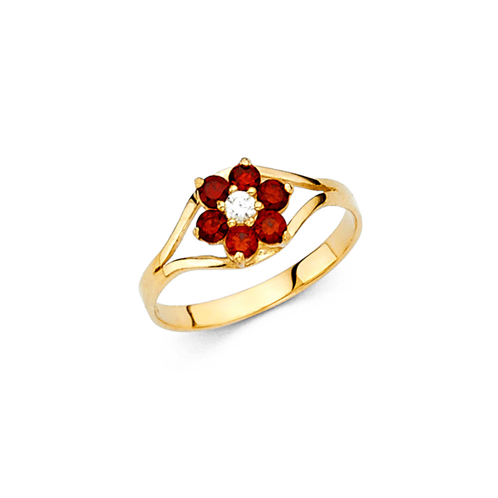 Yellow 14 Karat Baby Ring July stone
Gender: Baby