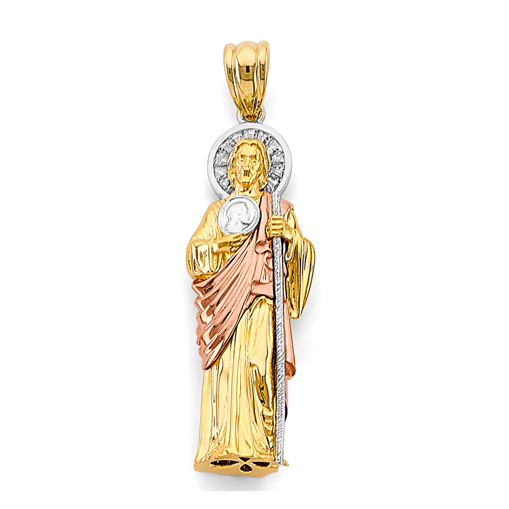 Two-Tone 14 Karat San Judas Charm Length: 50
Gender: Gentlement