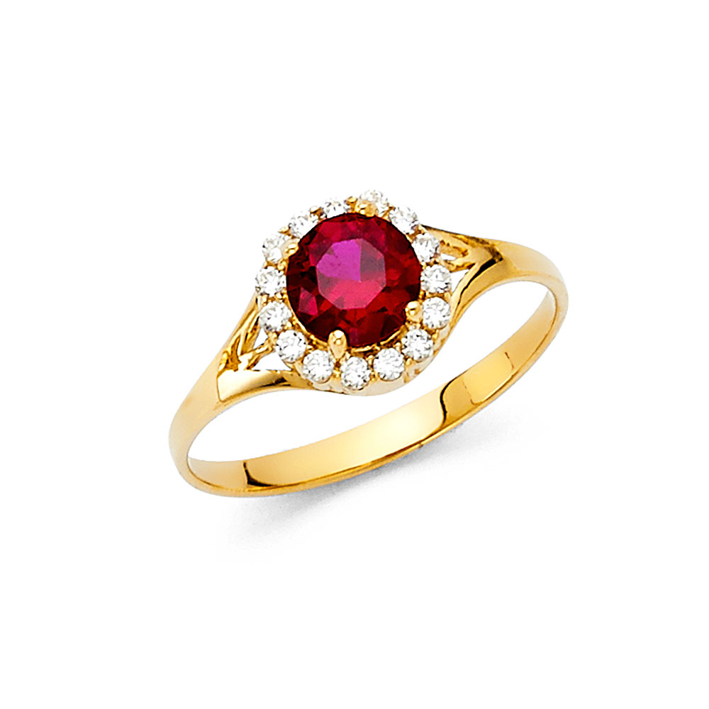 Lady's Yellow 14 Karat Cz Fashion Ring Gender: Ladies