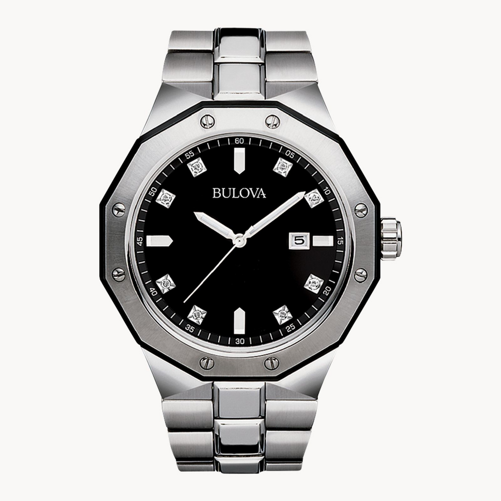 Watch Style: Diamond dial black face
Metal: Stainless Steel
Color:si