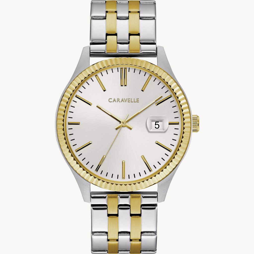 Watch Style: Fashion CARAVELLE
Metal: Stainless Steel
Color: Two-Ton