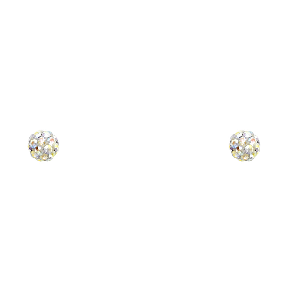 Lady's Yellow 14 Karat Rainbow Ball earrings Length 4 Style: Fancy
Fi