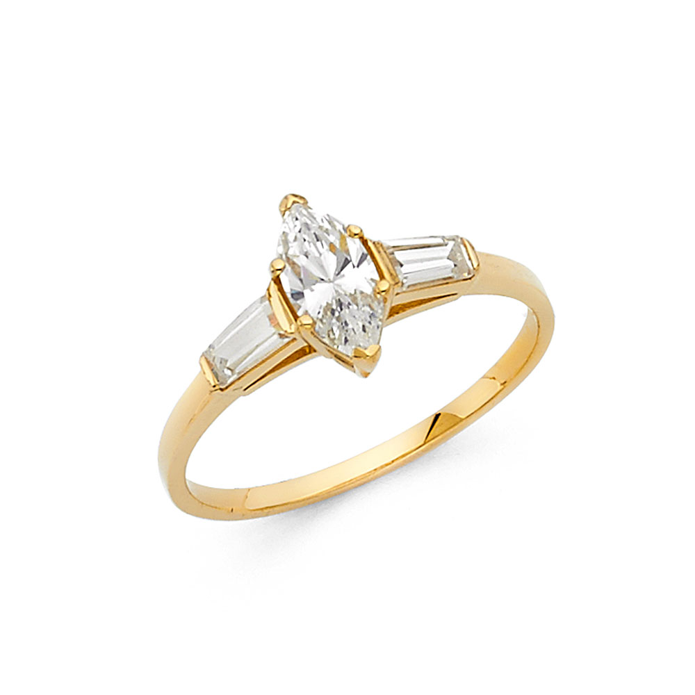 Lady's Yellow 14 Karat Fashion Ring Length 1.5 Style: Fashion