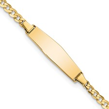 14K Y/Gd 7" Id Curb Link Bracelet