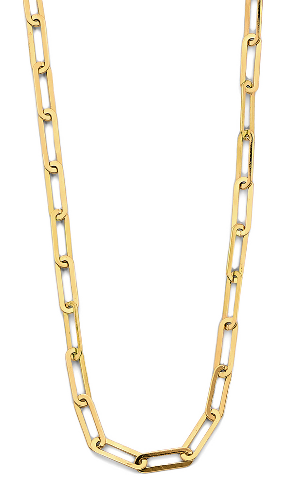 Lady's 14 Karat Flat Paperclip Necklace
Length: 18"
Gender: Ladies