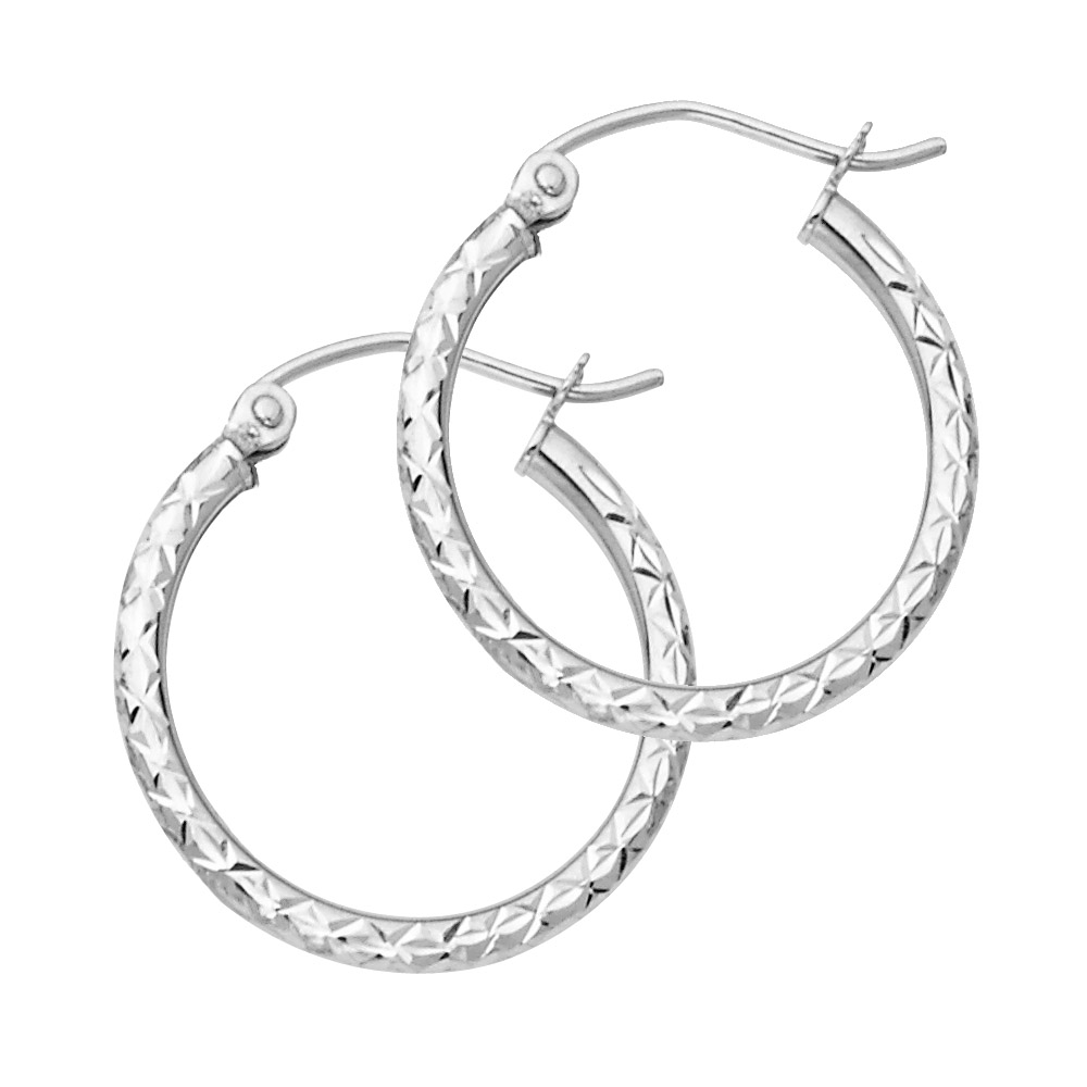 Lady's White 14 Karat Silk DC 1.5mm Round Tube