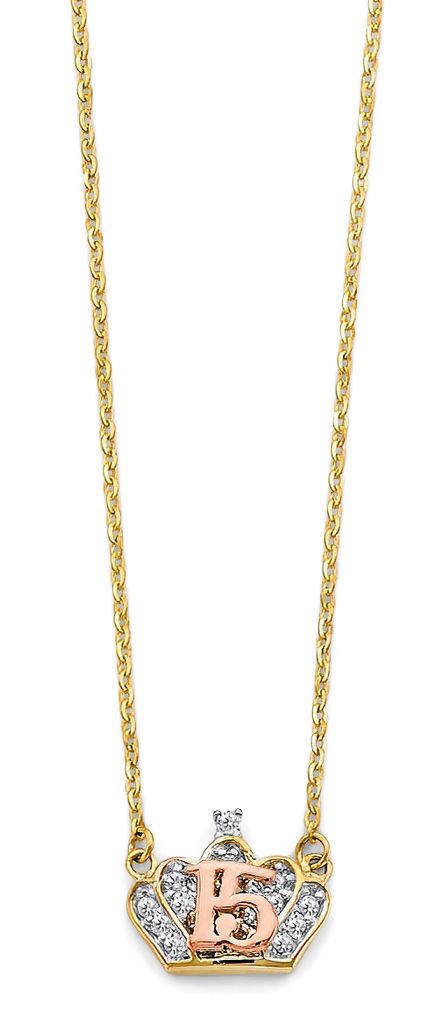 Lady's 14 Karat Crown 15 years Three-tone
Length: 18"
Gender: Ladies