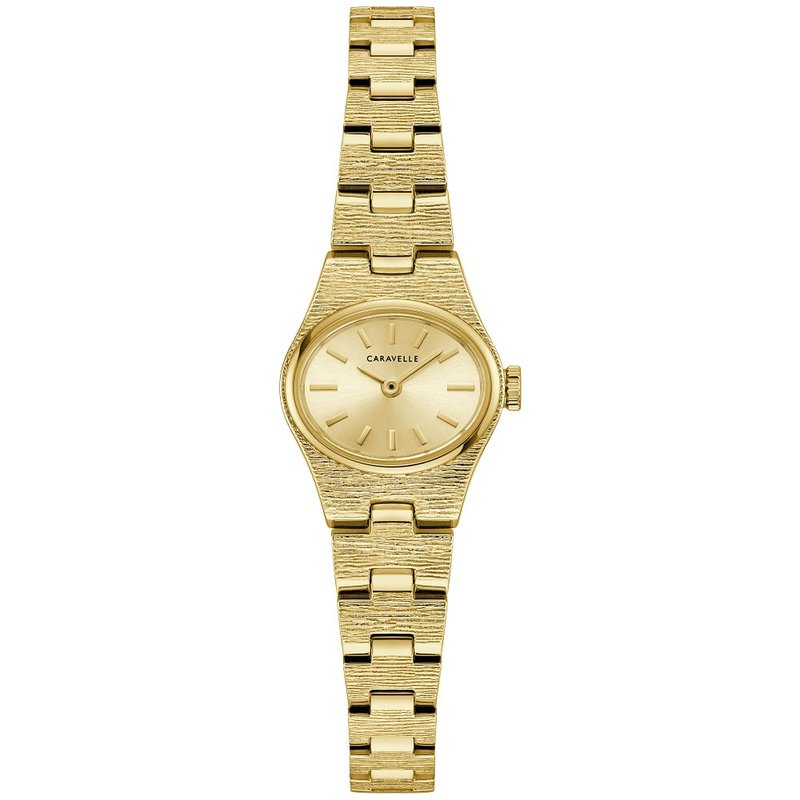 Ladies Stainless Steel Caravelle Carvin 
Yellow
Finish: polished