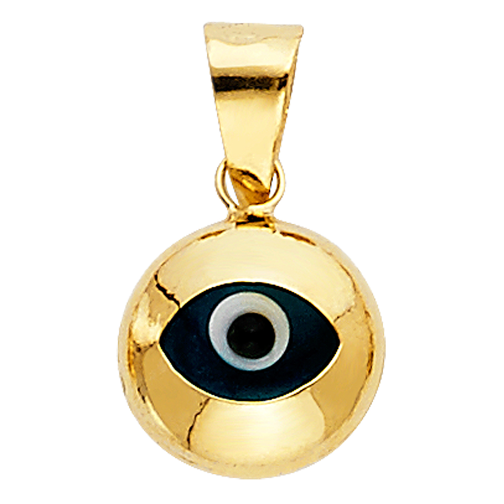14KY Evil Eye Pendant 
10.5mm