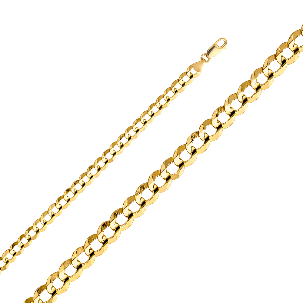 Gent's Yellow 10 Karat Solid Bracelet 7 mm Style: Cuban
Length: 9"