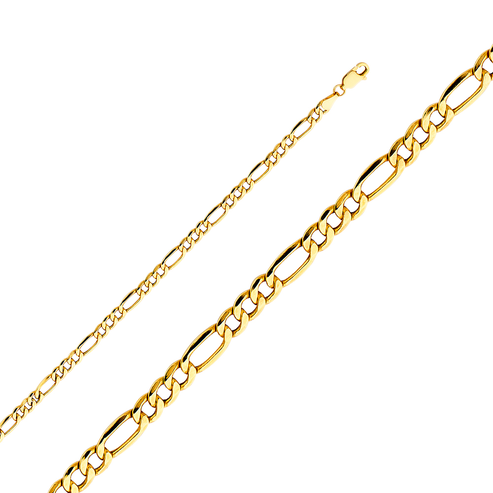 Gent's Gold Over Silver Hollow chain 925 1/10 10K Style: Figaro
Color