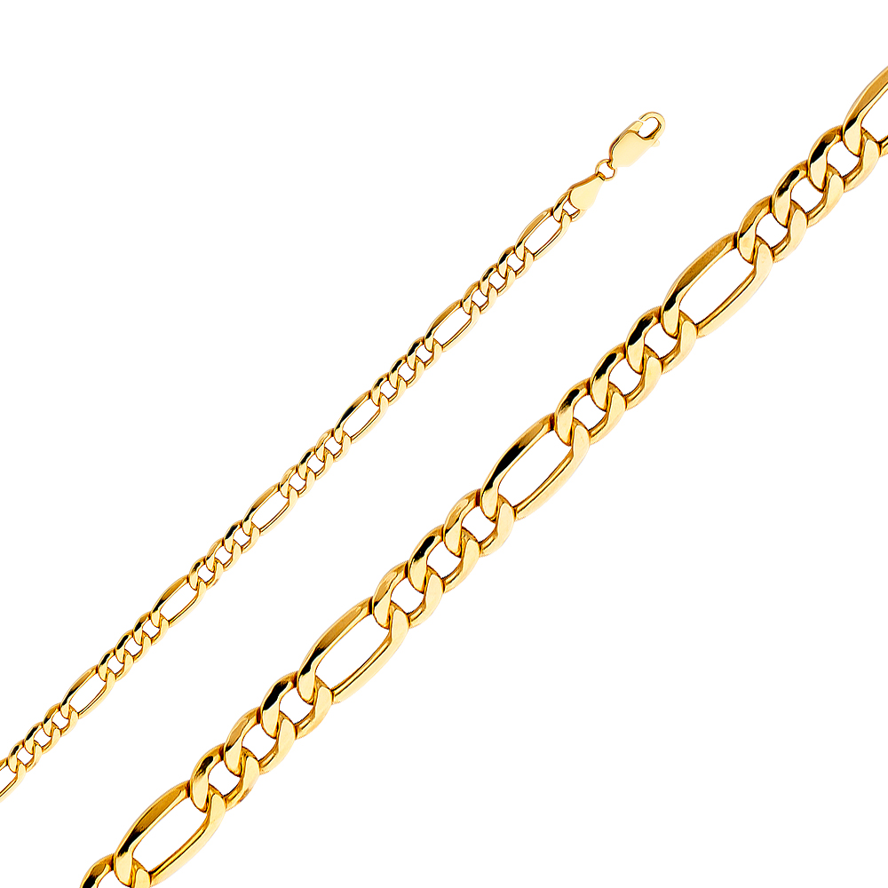 Gent's Gold Over Silver Hollow chain 925 1/10 10K Style: Figaro
Color