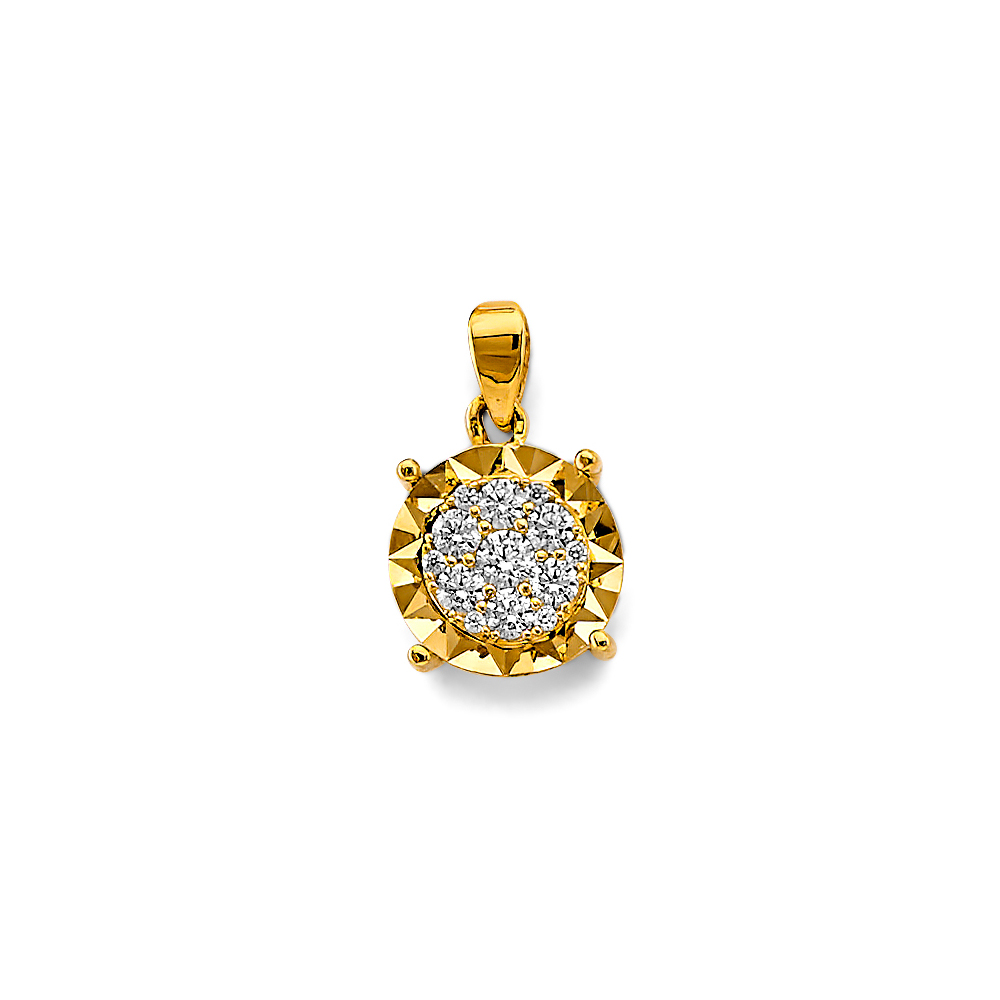 Yellow 14 Karat Cluster Pendant
Gender: Ladies