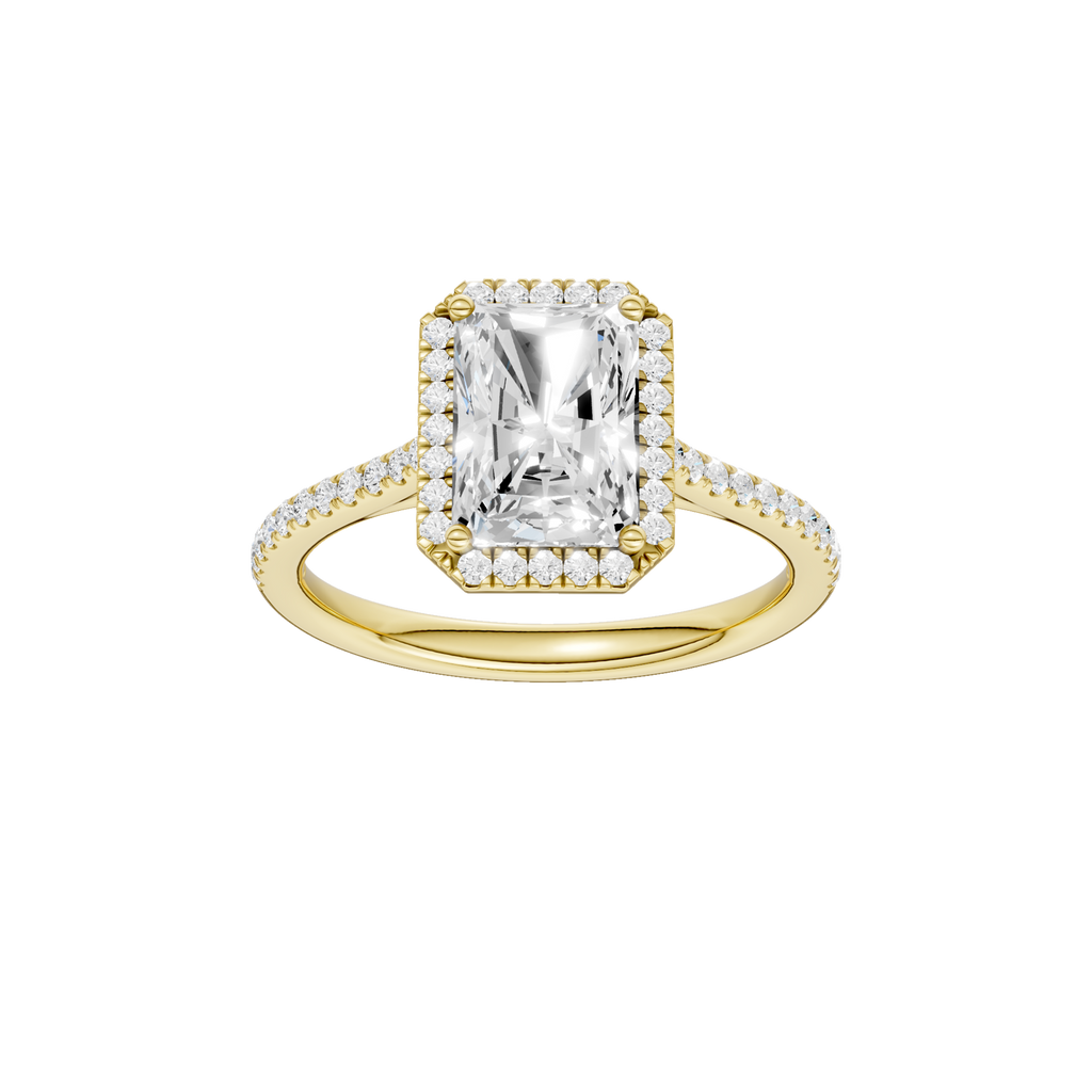 Lady's Yellow 14 Karat Engagement Ring one = 1.52CT Radiant F VS Lab G
