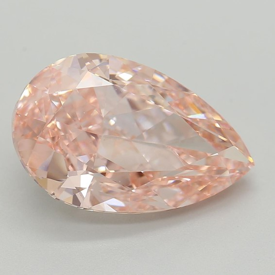 Pear Modified 3.11ct, FANCY VIVID PINK, VVS2 IGI Certified Lab Grown D