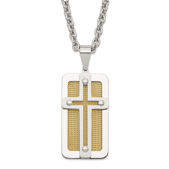 Two-Tone Stainless Steel Charm Mm 23.9 Length: 58.15
Gender: Gentleme