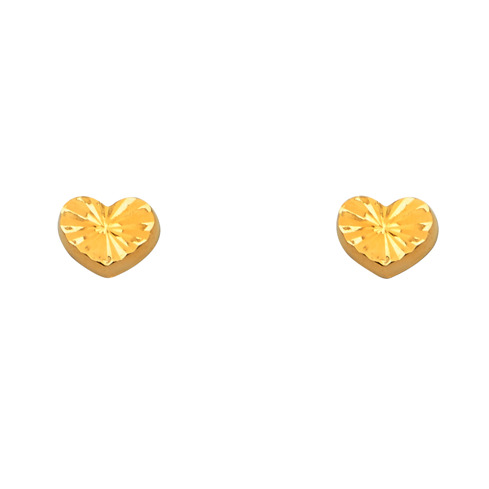 Yellow 14 Karat Diamond Cut Charm
4mm 
Gender: Baby