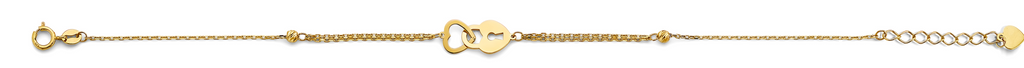 Lady's 14K Ball & Cross Light Bracelet 
Color: Two-Tone
Length: 7"+1