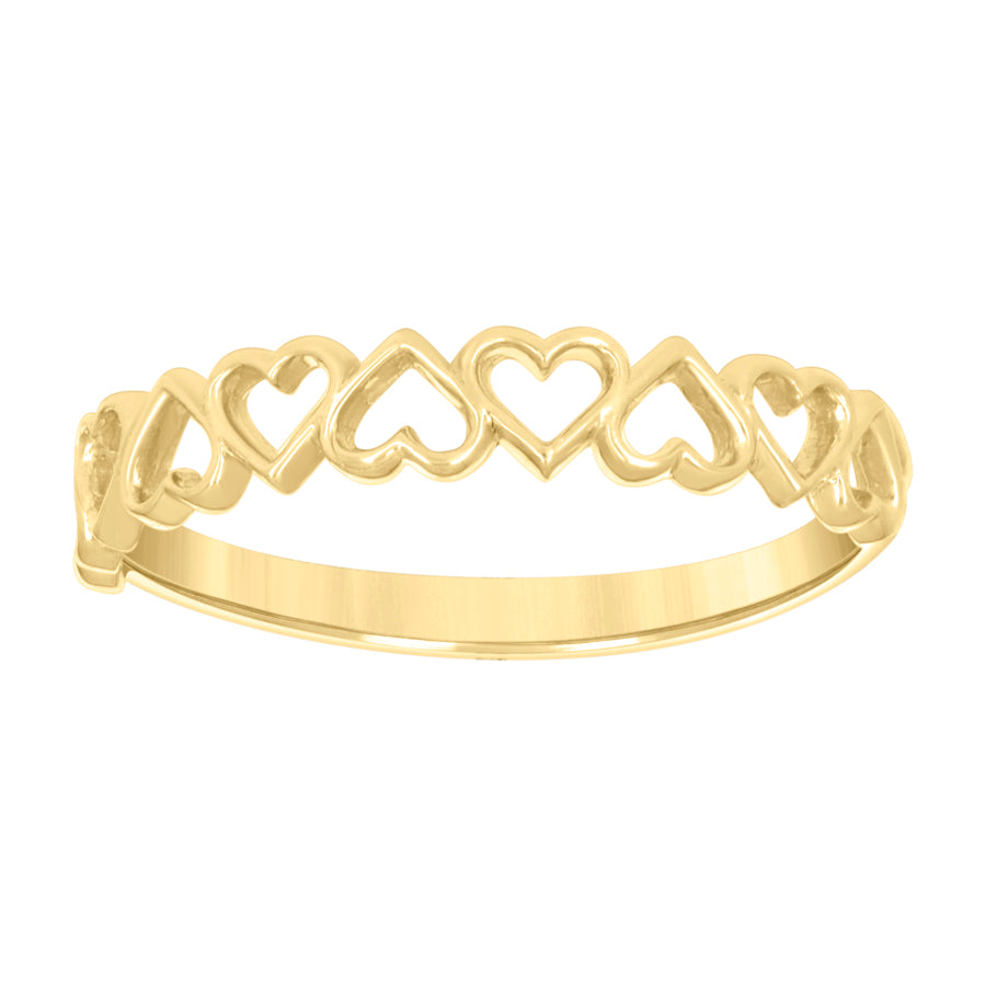 Lady's Yellow 10 Karat Fashion Ring Length 3.5 Mm 3.5 Style: Heart siz