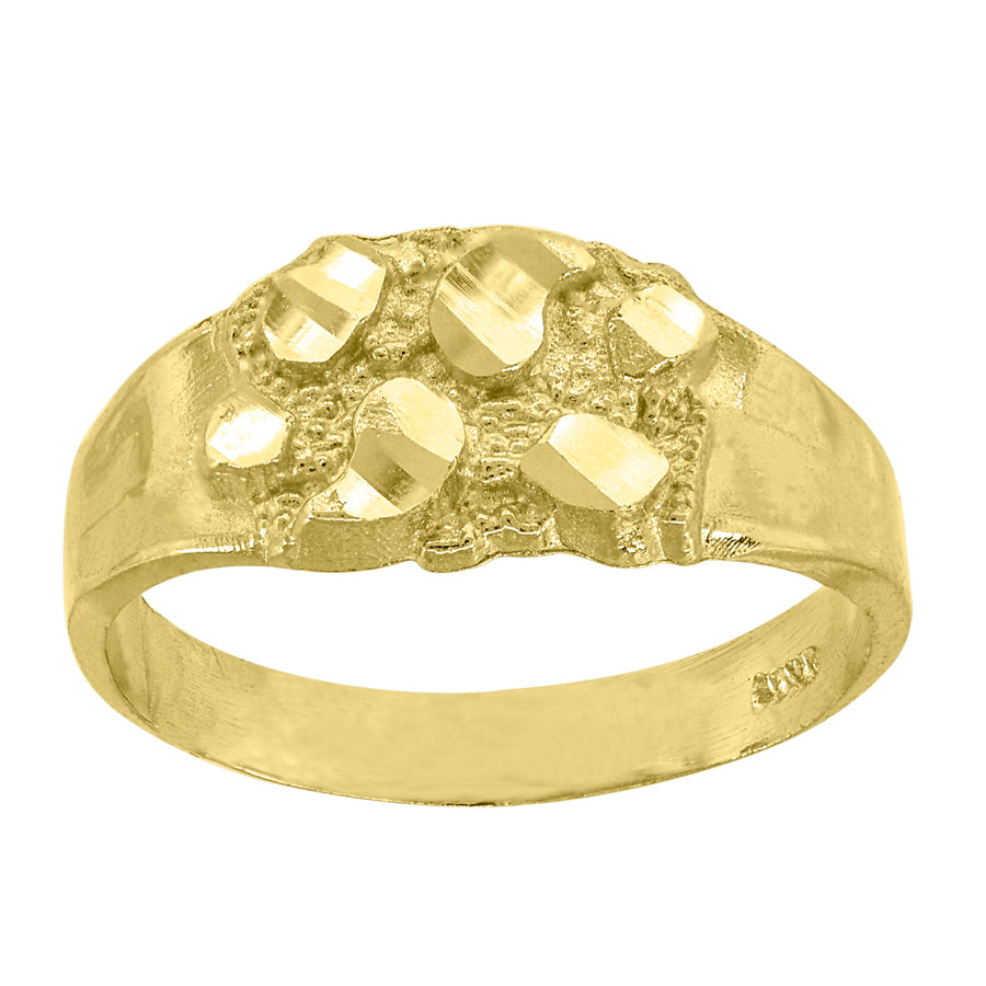 Yellow 10 Karat baby ring 4mm  Style: Nugguet size 3.5