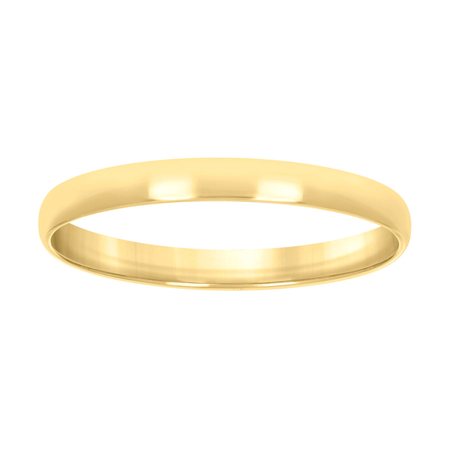 Lady's Yellow 10 Karat Wedding Band 2mm size 6