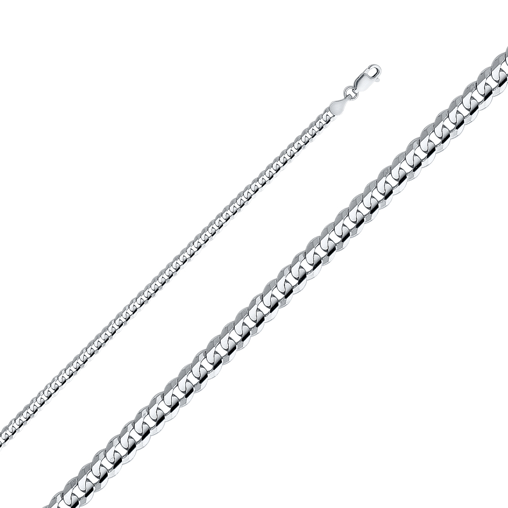 925 Sterling Silver Bracelet 4mm Style: Cuban
Length: 8"