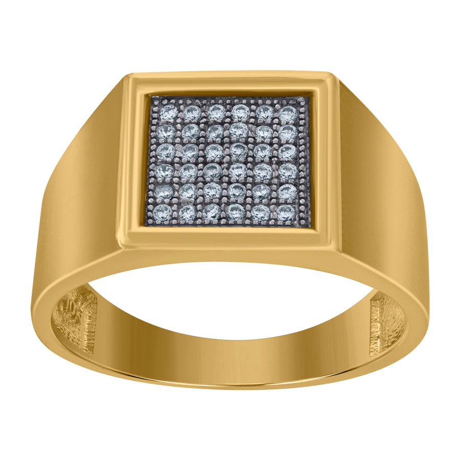 Gent's Yellow 10 Karat Fashion Ring Length 11.2x 3.6mm