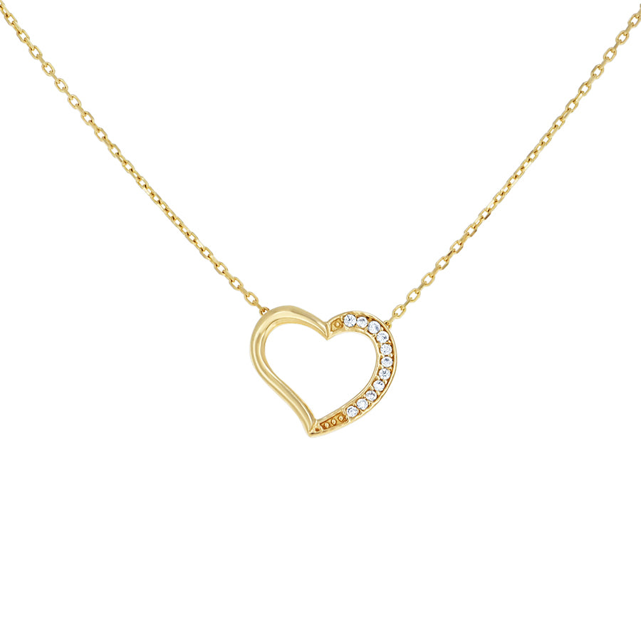 Lady's 10 Karat Necklace Style: Heart
Color: Yellow
Length: 16"+2"